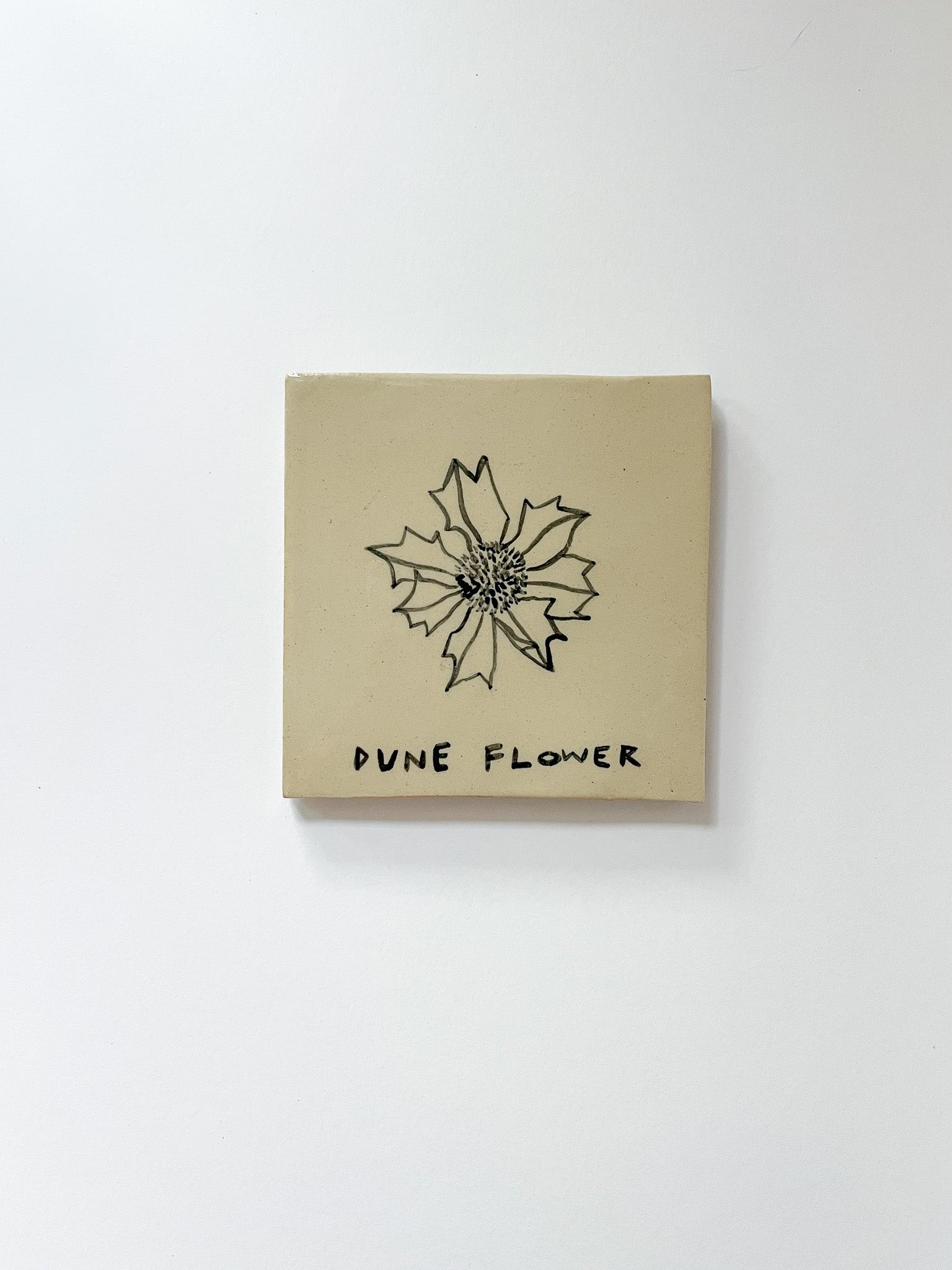Clay Coaster Dune Flower