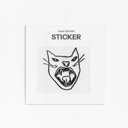 Angry Cat Super Durable Sticker
